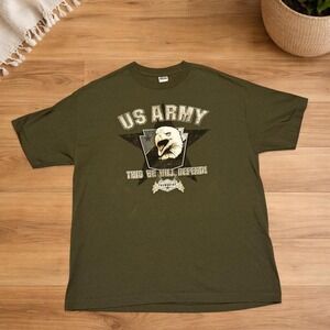 2000's US Army Green Graphic Eagle Size XL
